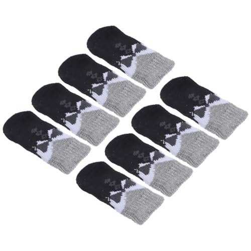 Abaodam 8 Stück rutschfeste Haustiersocken Warmhaltende Katzen und Hundesocken für Drinnen Schutz für Pfoten Atmungsaktiv und Bequem für Kleine bis Große Hunde und Katzen von Abaodam