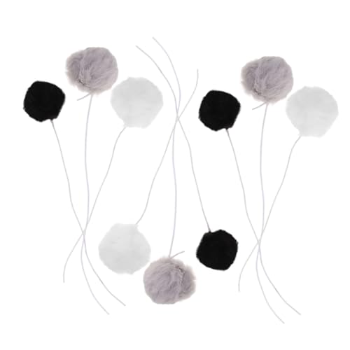 Abaodam 9 Stück Katzenkratzbaum Plüschball Haustier Jagdspielzeug Interaktives Kätzchenspielzeug Neckendes Katzenspielzeug Neckender Ball Kleines Für Den Innenbereich Katzen von Abaodam