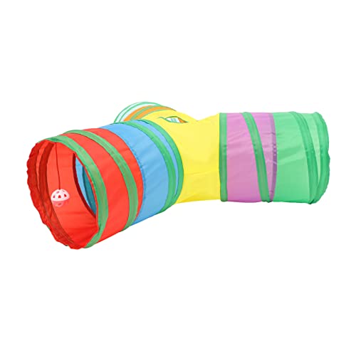 Abaodam Abnutzungsbeständiger Katzen Spieltunnel aus Polyester Bunter Y Förmiger Katzentunnel mit Geräumigen Durchgängen und Glockenball Interaktives Indoor und Outdoor Kätzchenspielzeug Abaodam Abnutzungsbeständiger Katzen Spieltunnel aus Polyester Bunter Y Förmiger Katzentunnel mit Geräumigen Durchgängen und Glockenball Interaktives Indoor und Outdoor Kätzchenspielzeug von Abaodam