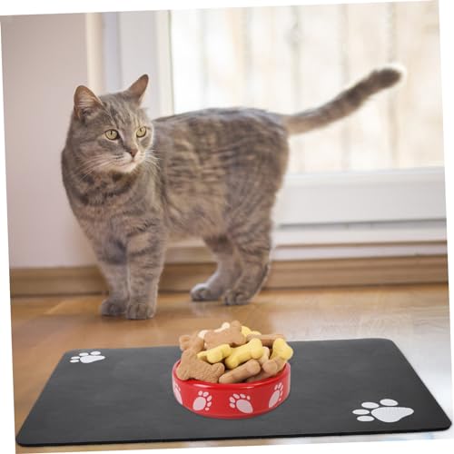Abaodam Absorbierende Futtermatte für Hunde und Katzen rutschfeste Napfunterlage aus Langlebigem Material Schnelltrocknende und Wiederverwendbare Futtermatte für und Trockenfutter Abaodam Absorbierende Futtermatte für Hunde und Katzen rutschfeste Napfunterlage aus Langlebigem Material Schnelltrocknende und Wiederverwendbare Futtermatte für und Trockenfutter von Abaodam
