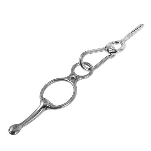 Abaodam Anbindering Für Pferde Trainingsring Für Pferde Mit Schnellverschlussschnalle Und Ringschraube Für Stall Und Pferdegeschirr Silberfarben von Abaodam
