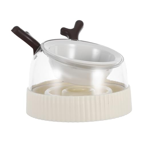 Abaodam Anti-Kipp-haustiernapf Haustier -essschale Langsam Fressender Katzennapf Slow-Eater-hundefutternapf Haustierfutterhalter Welpenmahlzeitplatte Hundefutterhalter Light Brown Keramik von Abaodam