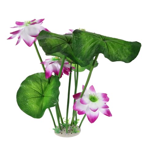 Abaodam Aquarium Aquarienpflanzen aus Seide Aquarienpflanzen dekorieren Kleine Aquariendekoration Gefälschte Pflanzen für Fischtank Zubehör für Aquarien Plastik Violett von Abaodam