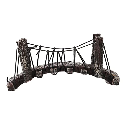 Abaodam Aquarium Dekoration Brücke aus Langlebigem Harz für Reptilien Terrarien für Süß Lebensechten Details und Pflegeleichtem Design von Abaodam