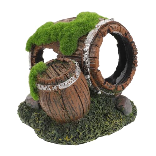 Abaodam Aquarium Fischversteck Ton Design Resin Höhle für Garnelen und Kleine Fische Hohl Robust Passend für Süß Meerwasseraquarien Dekorative Aquarienverstecke für Natürliche Umgebung von Abaodam