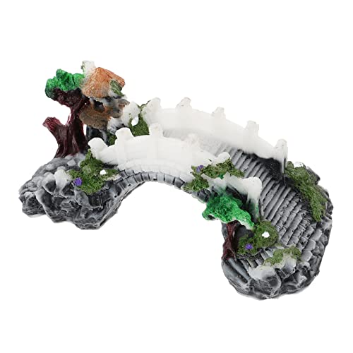 Abaodam Aquarium-Landschaftsbau-Brücke Schildkröten-Aquarium Aquarium-Bogenbrücke Höhle Turtles turtletoys Brücke aus Schildpattharz Schildkrötendekor mit Riesenbrücke von Abaodam