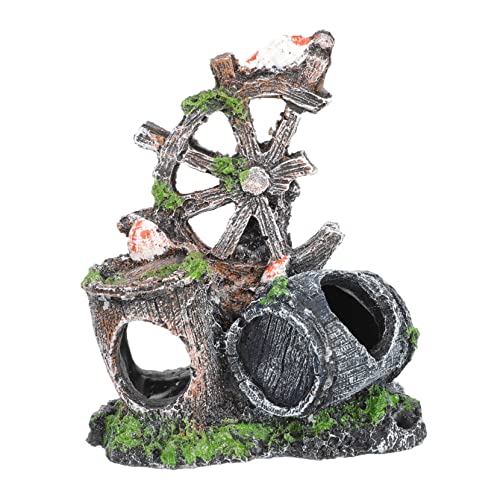 Abaodam Aquarium Versteck für Fische und Garnelen Dekoratives Harz Ornament für Aquarienlandschaften Lebendige Langlebig und Realistisch für Kleine Aquarien und Terrarien von Abaodam