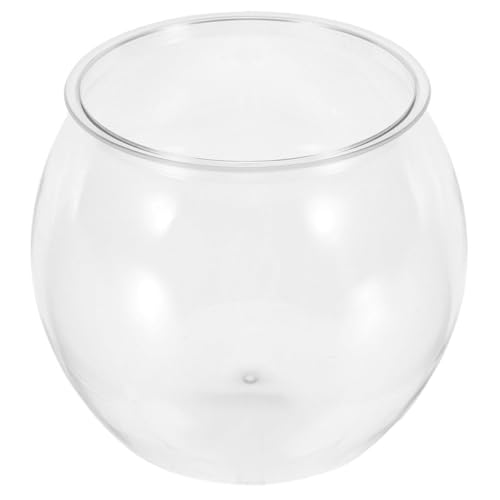 Abaodam Runder Unzerbrechlicher Kunststoff-fischtank Für Betta-Fische Desktop-Aquarium Stilvolles Für Büro Und Zuhause Platzsparendes Design Für Pflanzen Und Fische von Abaodam