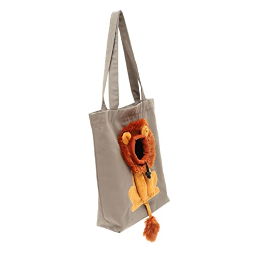 Abaodam Atmungsaktive Kleine Pet Canvas Tragetasche mit Sicherheitsleine Robuster Einzelschulter Rucksack für Katzen und Kleine Hunde Komfortabel und Langlebig für Outdoor Ausflüge von Abaodam