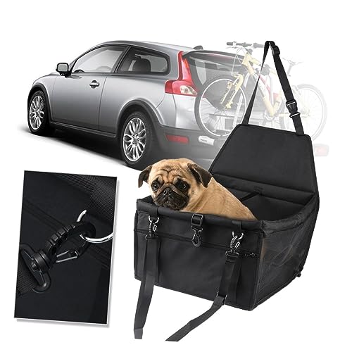Abaodam Atmungsaktiver Wasserdichter Auto Hundetrennsitz mit Dickem Stützrahmen Sicherer Netz Hundeträger für Kleine bis Mittlere Hunde mit Kompatibel als Haustier Reisetasche von Abaodam