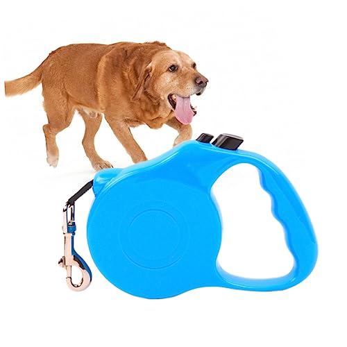 Abaodam Automatische Ausziehbare Hundeleine Blau Ergonomische Führleine für Kleine Hunde bis Komfortables Einhandbedienungssystem Verstellbare Schleppleine für Hunde und Katzen von Abaodam