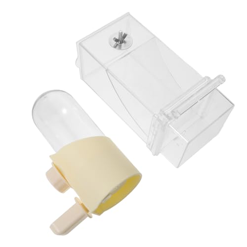 Abaodam Automatischer Futter Wasserspender für Vogelkäfig Transparenter Futternapf und Wasserspender kein Durcheinander Optimal für Wellensittiche und Kleine Papageien Sauber und von Abaodam