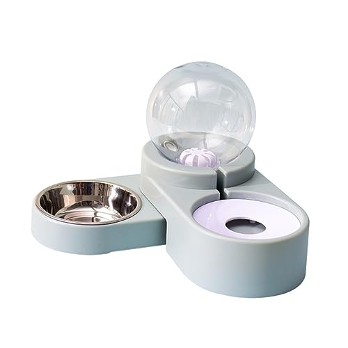 Abaodam Automatischer Haustier Wasserspender mit Doppeltem Napf Blau für Katzen und Hunde rutschfest Einzigartigem Design für Zuhause und Tiergeschäfte von Abaodam