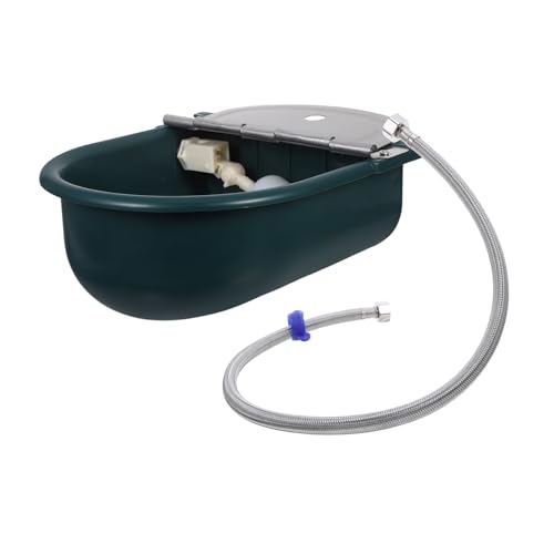 Abaodam Automatischer Viehtränke Wassernapf mit Schwimmerventil und Edelstahlschlauch für Pferde Rinder Ziegen Hunde Stall Weide Einfache Installation Wasserspender von Abaodam