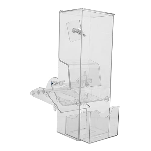 Abaodam Automatischer Vogel Futterspender Transparent für Wellensittiche und Papageien Lebensmitteldosierer aus Hochwertigem zu Bedienen und Langlebig Abaodam Automatischer Vogel Futterspender Transparent für Wellensittiche und Papageien Lebensmitteldosierer aus Hochwertigem zu Bedienen und Langlebig von Abaodam