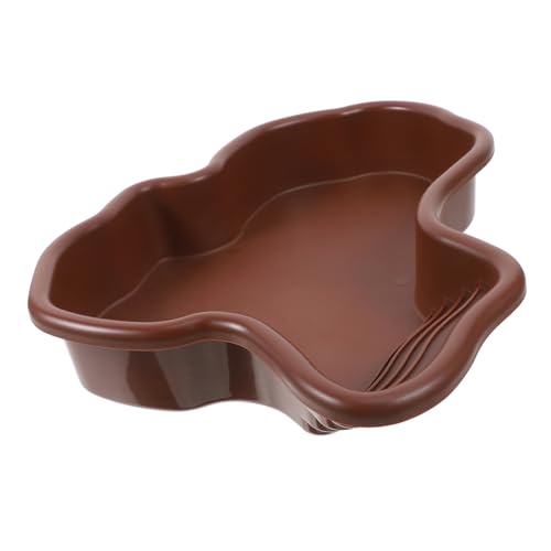 Abaodam Badewanne Reptilien wasserschale Schildkrötelebensraum Reptilienschale Pool zum Schildkrötenbaden Reptilien-Badebecken Turtle Habitat Accessoires großes Reptilienbecken Abs Coffee von Abaodam