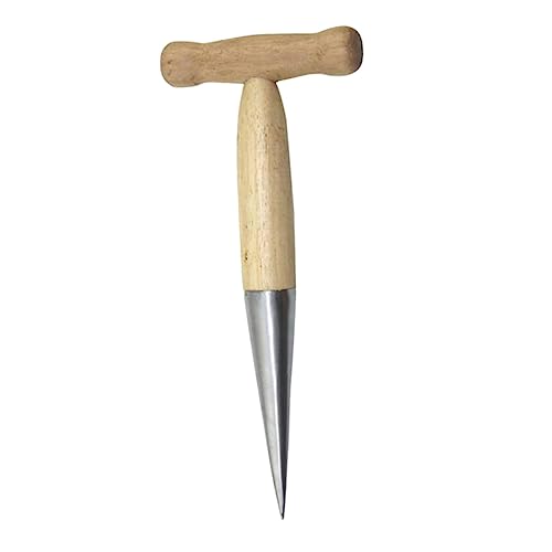Abaodam Baums Chul Gerät Aus Edelstahl Handschlüssel Zuteilung Blumenzwiebelpflanzwerkzeug Post Zweig Gartenhandschaufel Aus Loch Breit Trimmer Handhaben Zaun Groß Edelstahl Und Holz von Abaodam