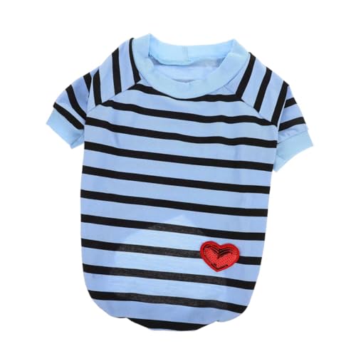 Abaodam Baumwoll T Shirt für Kleine Atmungsaktives Gestreiftes Shirt Outfit für Welpen Partys und Festivals S Pflegeleicht und Maschinenwaschbar Abaodam Baumwoll T Shirt für Kleine Atmungsaktives Gestreiftes Shirt Outfit für Welpen Partys und Festivals S Pflegeleicht und Maschinenwaschbar von Abaodam