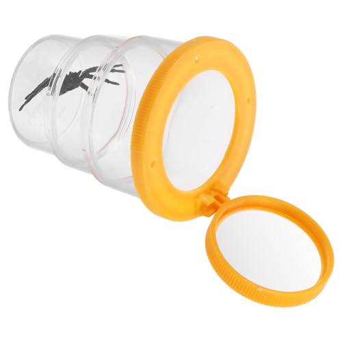 Abaodam Beobachtungsbox für Insekten Outdoor Pädagogisches Lernspielzeug Schmetterlingsfänger für Steinlupe für Plastik Orange von Abaodam