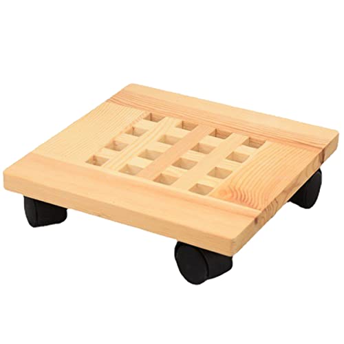 Abaodam Bewegliches Pflanzenregal mit Rädern Quadratischer Blumentopfständer Stabiler Pflanzentransporter für Innen und Außenbereiche Witterungsbeständig von Abaodam