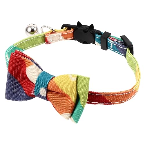 Abaodam Buntes Katzenhalsband mit Abnehmbarem Schleifchen und Glocke Kreatives Haustierhalsband für Katzen und Kätzchen für Partys und Besondere Anlässe Abaodam Buntes Katzenhalsband mit Abnehmbarem Schleifchen und Glocke Kreatives Haustierhalsband für Katzen und Kätzchen für Partys und Besondere Anlässe von Abaodam