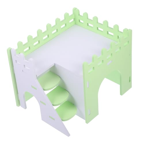 Abaodam Buntes Kleintierhaus aus Robustem PVC mit Rampe Sicheres Versteck und Spielvilla für Hamster Meerschweinchen Eichhörnchen Kuscheltier zubehör für Kleinen Nagerkäfig von Abaodam