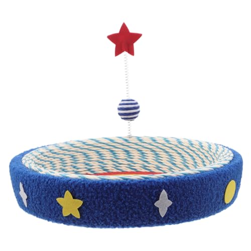 Abaodam Cat Scratcher Bed mit Sternenmuster Runder Sisal Kratzschutz und Lounge Schale Kompakt für Kleine Katzen bis Kratzfestes Multifunktionales Katzenbett für Indoor Nutzung von Abaodam