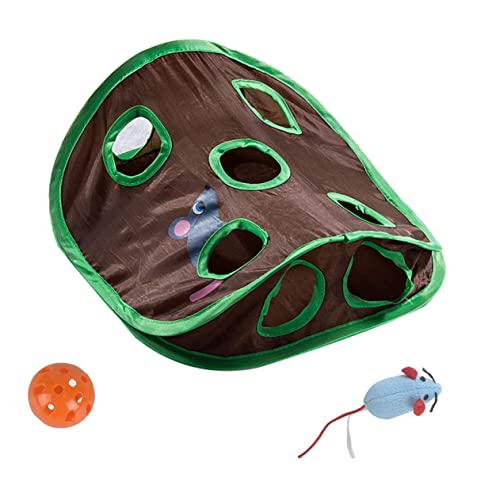 Abaodam Cat Tunnel mit Glocke und Interaktiver Katzen Tunnel aus Langlebigem Material Platzsparend Stimuliert Erkundungstrieb Katzenspielzeug für Haustiere Abaodam Cat Tunnel mit Glocke und Interaktiver Katzen Tunnel aus Langlebigem Material Platzsparend Stimuliert Erkundungstrieb Katzenspielzeug für Haustiere von Abaodam