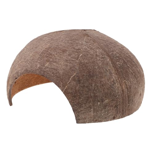 Abaodam Coconut Shell Hideout für Reptilien Sicherer Unterschlupf für Eidechsen Schildkröten und Spinnen Lebensechte Dekoration für Aquarien und Terrarien Leicht zu Reinigende Basking von Abaodam