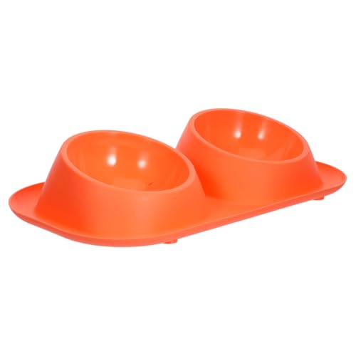 Abaodam Doppelte Futternapf mit Rutschfester Basis Ergonomischer Katzen Hundebowl für Welpen und Kätzchen Langlebiger Kunststoff-futterspender für Kleine Haustiere Geeignet für Innen von Abaodam