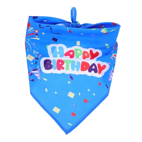 Abaodam Dreieckstuch für Haustiere Feiertagsschal für Hund hundeparty Dekoration Hunde-Outfit Hund Geburtstagsschal Welpen-Bandana dreieckiges Halstuch für Hunde Baumwolle Blue von Abaodam