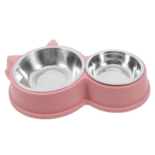 Abaodam Edelstahl Futternapf Hundenäpfe Katzennäpfe Futternäpfe Für Kätzchen Doppel Hundenapf Wassernapf Für Haustiere Wassernapf Für Hundehütten Kaninchenbedarf von Abaodam