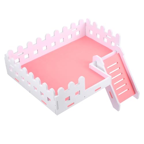 Abaodam Eichhörnchenleiter und Plattform, robustes Holzkletterset für Hamster und kleine Haustiere, Rosa, leicht zu reinigen, lustiger Spielplatz für den Innenbereich, 1 Set Abaodam Eichhörnchenleiter und Plattform, robustes Holzkletterset für Hamster und kleine Haustiere, Rosa, leicht zu reinigen, lustiger Spielplatz für den Innenbereich, 1 Set von Abaodam
