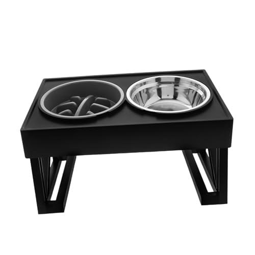 Abaodam Erhöhter Futternapf für Katzen mit langsamem Feeder-Design, Dual-Edelstahl-Tierschüsseln für Katzen und Hunde, praktische Fütterung für Zuhause und Reisen, Erbrechen, sicheres Design Abaodam Erhöhter Futternapf für Katzen mit langsamem Feeder-Design, Dual-Edelstahl-Tierschüsseln für Katzen und Hunde, praktische Fütterung für Zuhause und Reisen, Erbrechen, sicheres Design von Abaodam