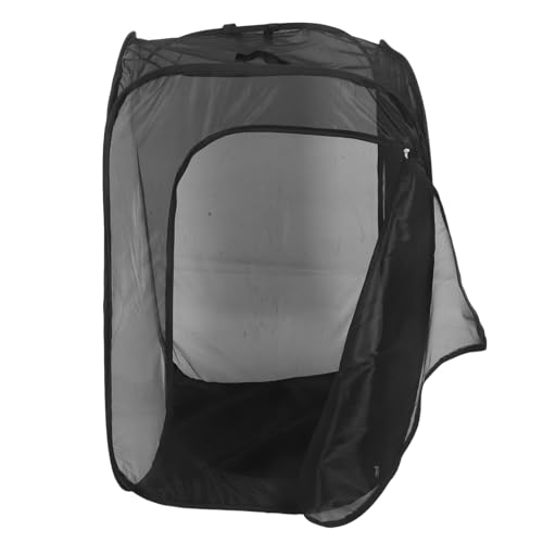 Abaodam Faltbarer Schmetterlingskäfig Insektengehege Terrarium mit Transparentem Netz Sicherer Lebensraum für Raupen Zuchtset Outdoor und Indoor Geeignet Schwarz von Abaodam