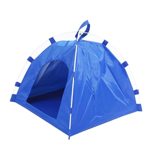 Abaodam Faltbares Wasserdichtes Oxford Tuch Haustierzelt für Hunde und Katzen Abnehmbarer Fiberriegel für Outdoor Reisen Schlafmatte Blau von Abaodam
