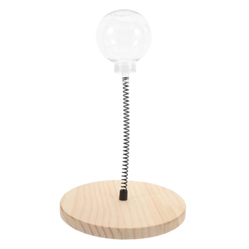 Abaodam Feeder Katzenspielzeug neckender Ball Pedalfütterungsspielzeug für Haustiere wackelndes Katzenspielzeug Zähneknirschender Katzenball Kippspielzeug für Haustiere PVC Khaki von Abaodam