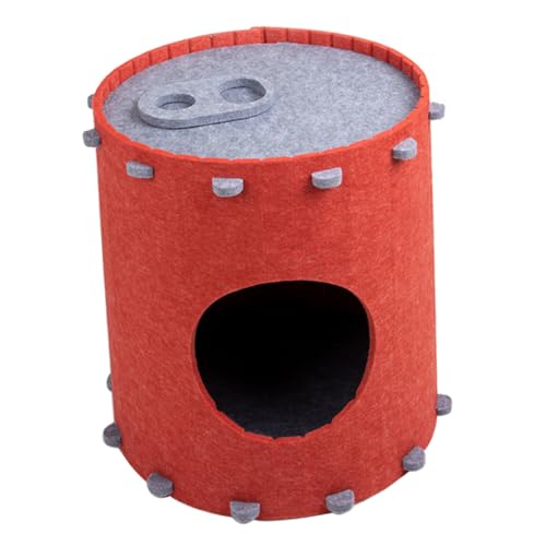 Abaodam Felt Katzenhaus Abnehmbares Großes Katzenbett im Fässer Design für Kleine Haustiere Kuschelige für Drinnen und Draußen Vielseitig Einsetzbar aus Strapazierfähigem Filz Abaodam Felt Katzenhaus Abnehmbares Großes Katzenbett im Fässer Design für Kleine Haustiere Kuschelige für Drinnen und Draußen Vielseitig Einsetzbar aus Strapazierfähigem Filz von Abaodam
