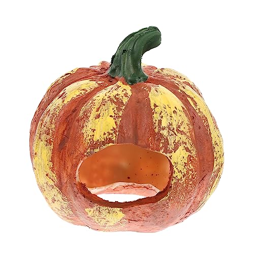 Abaodam Fisch- Und Garnelenversteckhaus Kürbisförmige Fischhöhle Halloween-aquariendekorationen Dekorative Aquarienhöhle Garnelen-versteckhöhle Dekorationen Für Aquarien Pumpe Harz Orange von Abaodam