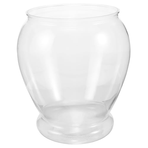 Abaodam Fischbecken Pflanzen prolz catchring pflanzendeko Aquarium für Schreibtisch transparente Vase Schüssel Tank dekoratives Betta-Becken Tischaquarium Fischbecken und Aquarien Plastik von Abaodam