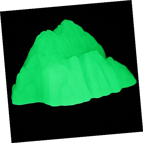 Abaodam Fluoreszierende Steingartenlandschaft Strand Halter Futterspender groß Aquarium Dekoration aquariumdeko dekorative Steingartenstatue zarte Steingartenstatue Plastik Light Green von Abaodam
