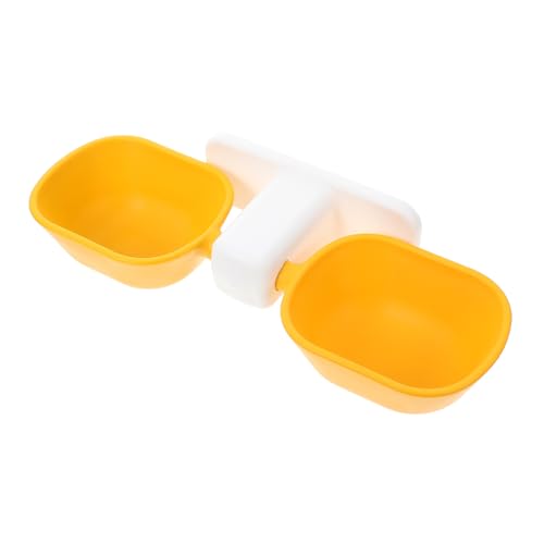 Abaodam Fressnapf Zum Aufhängen An Der Wand Modern Futterspender Container Futternapf Zur Wandmontage Haustier Klein Montiert Für Fütterung Hund Sicher Groß Schüsseln Mit Yellow Plastik von Abaodam