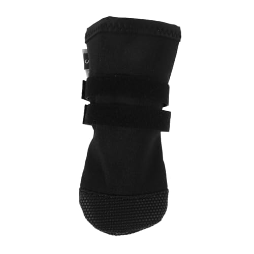 Abaodam Fußabdeckung Für Haustiere Große Hundeschuhe Zum Schutz Der Pfoten Stiefeletten Für Große Hunde Pfotenabdeckungen Für Katzen Hundeschuhe Für Große Hunde Polyester Black von Abaodam