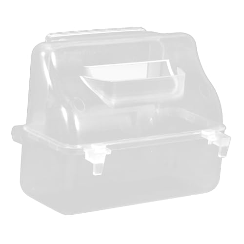 Abaodam Käfigbecherhalter Vogelfutterhalter Hängende Wassernapf Vogelfütterungsgerät Für Sittiche Papageien Aus Abs-Material Mit Anti-Spill-Funktion Klare Sichtbarkeit von Abaodam