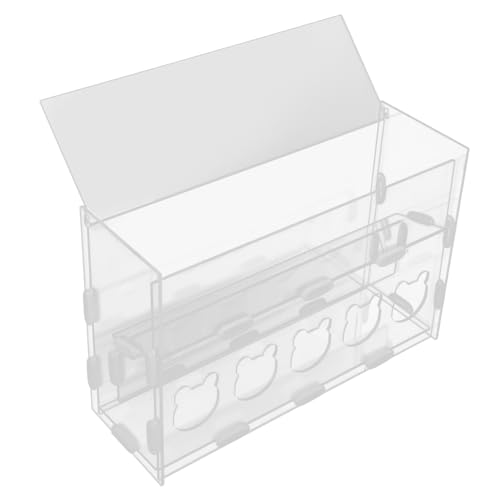 Abaodam Futtertrinker wasserspender für hühner Hochleistungs-Hühnerfutterautomat Hähnchen Futternapf Rutin-Hühnerfutterbehälter Futterautomat für Haustiere Vogelfütterer Acryl Transparent von Abaodam