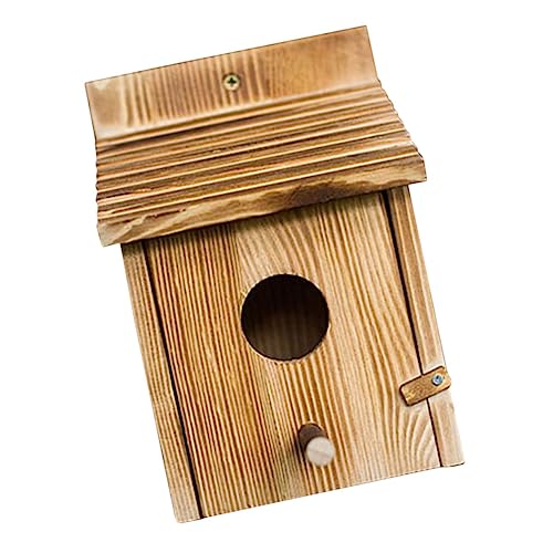 Abaodam Garten Holz Vogelhaus für Papageien und Kleine Handgefertigtes Langlebiges Nistkästchen aus Holz für Außenbereich Sicheres Schlafnest von Abaodam