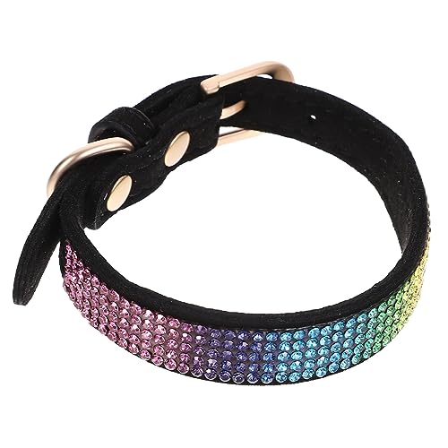 Abaodam Glänzender Katzenkragen Kätzchen-Kragen Diamant von Haustierkragen Katze Katzenhalsband für Katzenhalsbänder Kätzchenkragen Verstellbarer Welpenkragen Samt von Abaodam