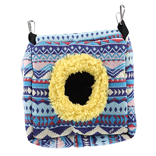 Abaodam Goldenes Blumennest Ratte Eichhörnchen -Hängematte drinnen Vlies Hamsterbettwäsche Hamster Unterschlupf Nagetierbett Hamsterartikel kleines Tierbett Baumwolle Blue von Abaodam