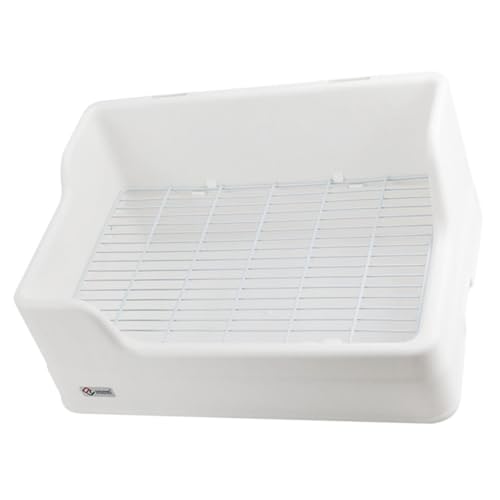 Abaodam Große Kaninchen Toilette aus Wiederverwendbarem Material Zweiteilig Pflegeleicht mit Niedrigem Geeignet als Trainingsklo für Hamster und Kleine Haustiere Platzsparend für Käfige von Abaodam