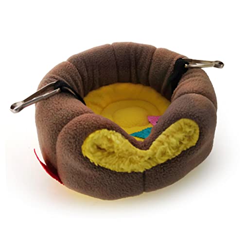 Abaodam Hängendes Hamster Nest Warmes Plüsch Schlafbett für Kleintiere Dual Use Hängematte für Hamster und Meerschweinchen für Nächte Zufriedenheitsgarantie Zufällige Zufällige Farbe von Abaodam